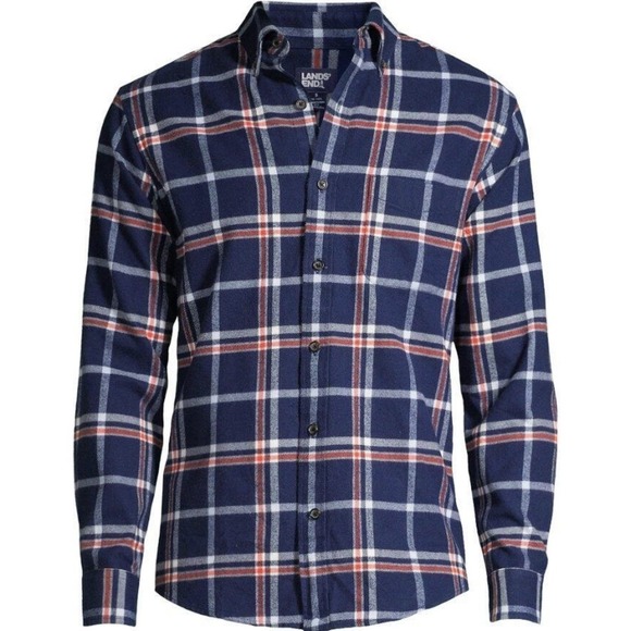 Lands' End Other - LANDS' END Big Men 3XL Traditional Fit Plaid Flagship Flannel Shirt Classic